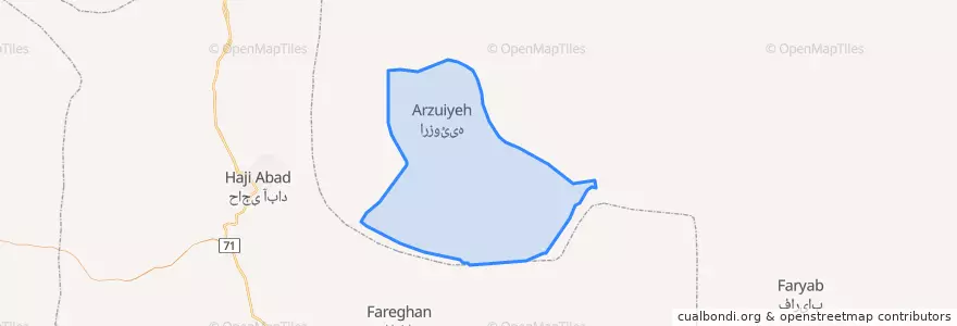 Mapa de ubicacion de ارزوئیه.