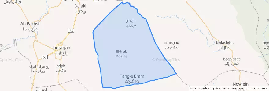 Mapa de ubicacion de ارم.