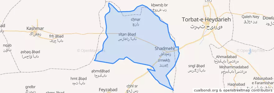 Mapa de ubicacion de ازغند.