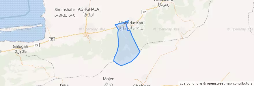 Mapa de ubicacion de استرآباد.