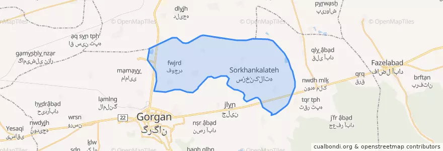 Mapa de ubicacion de استرآبادشمالی.