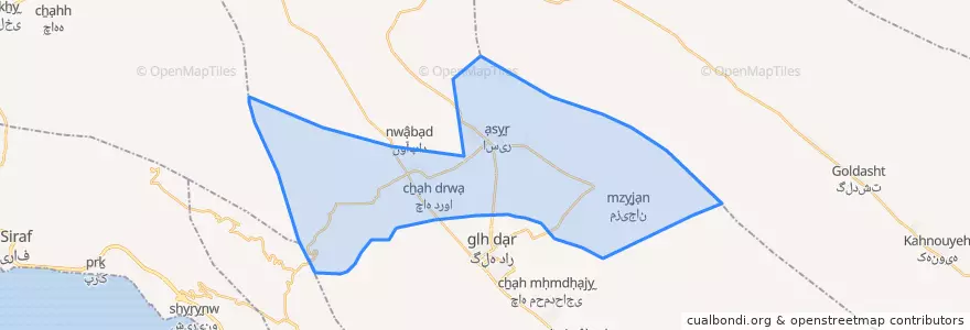 Mapa de ubicacion de دهستان اسیر.