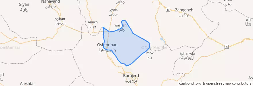 Mapa de ubicacion de Oshtorinan.