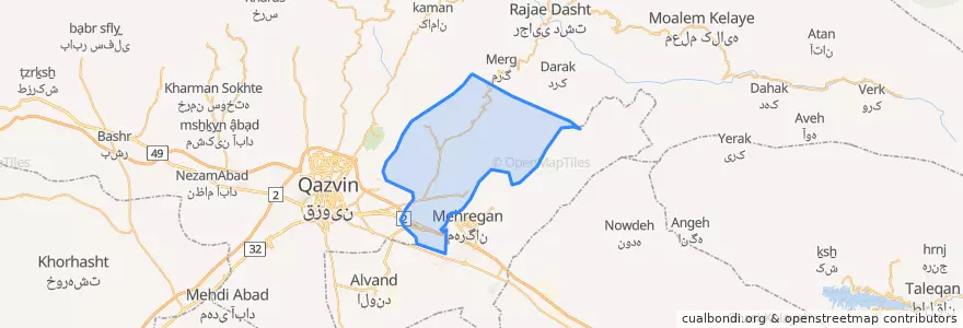 Mapa de ubicacion de اقبال شرقی.