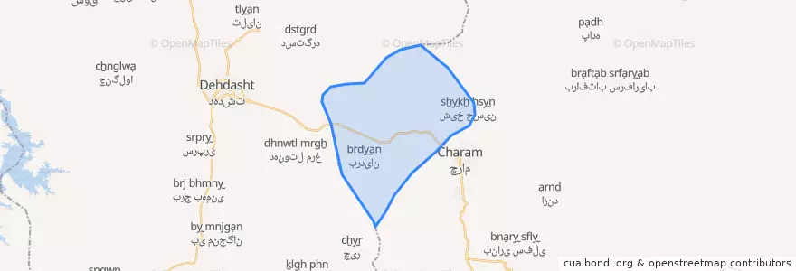 Mapa de ubicacion de الغچین.