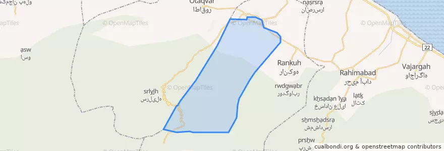Mapa de ubicacion de املش جنوبی.