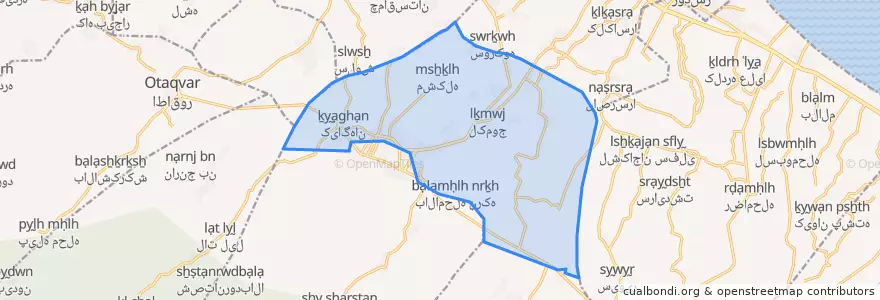 Mapa de ubicacion de املش شمالی.