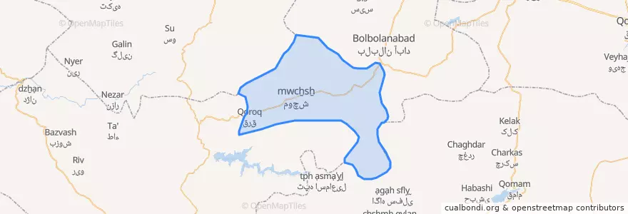Mapa de ubicacion de امیرآباد.