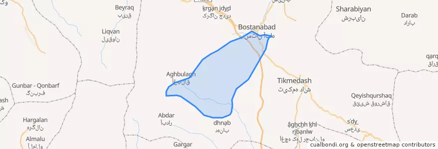 Mapa de ubicacion de اوجان غربی.