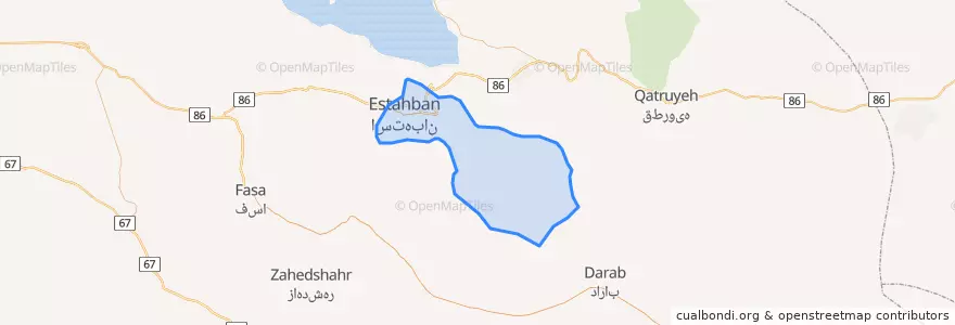 Mapa de ubicacion de دهستان ایج.