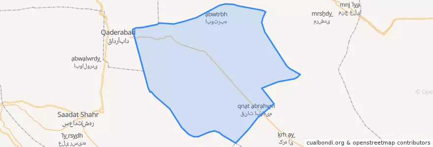 Mapa de ubicacion de بخش باغ‌صفا.