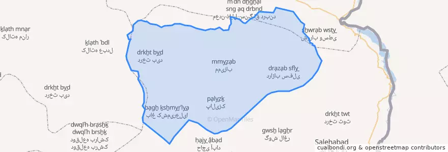 Mapa de ubicacion de باغ کشمیر.