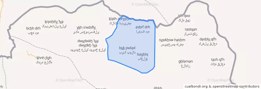 Mapa de ubicacion de باغلق.