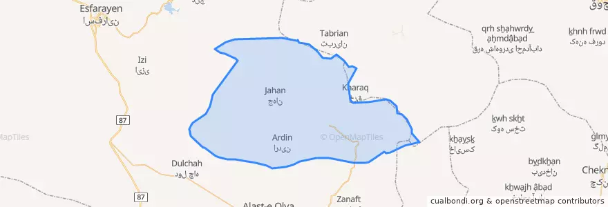 Mapa de ubicacion de بام.