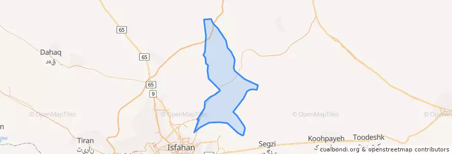 Mapa de ubicacion de برخوارشرقی.