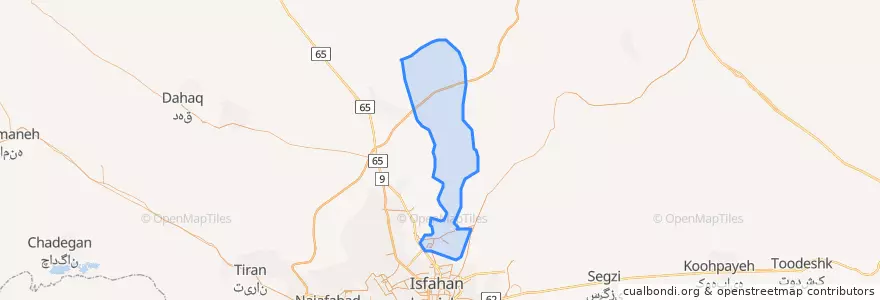 Mapa de ubicacion de برخوار مرکزی.
