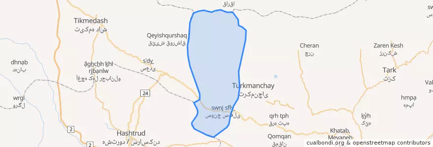 Mapa de ubicacion de بروانان غربی.