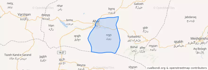 Mapa de ubicacion de بزکش.