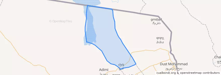 Mapa de ubicacion de بزی.
