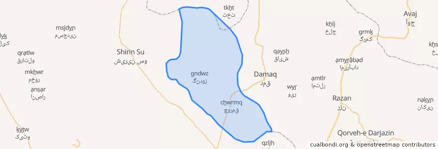 Mapa de ubicacion de بغراطی.