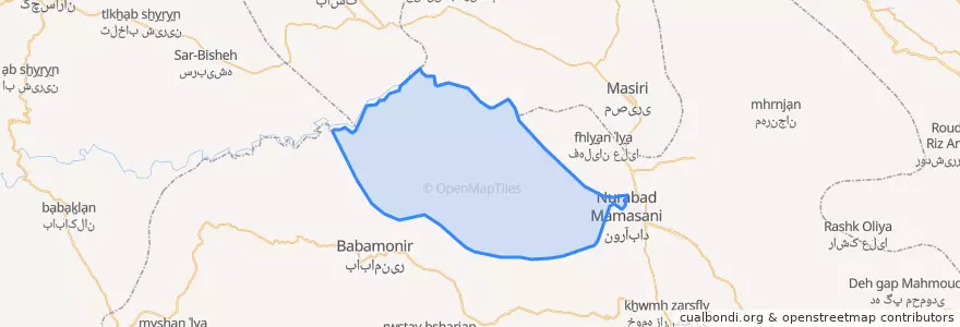 Mapa de ubicacion de دهستان بکش دو.