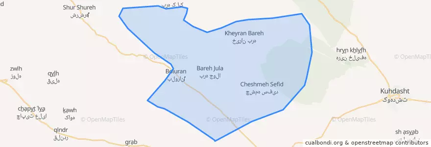 Mapa de ubicacion de بلوران.