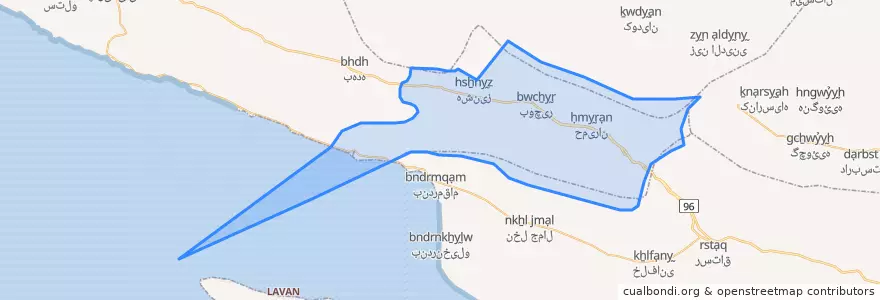Mapa de ubicacion de دهستان بوچیر.