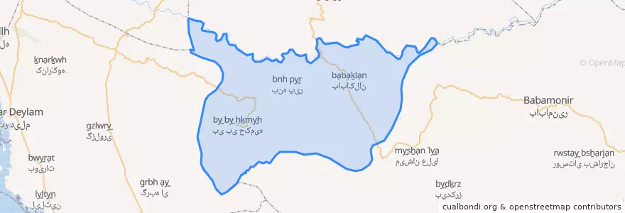 Mapa de ubicacion de بی بی حکیمه.