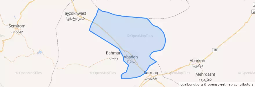 Mapa de ubicacion de دهستان بیدک.