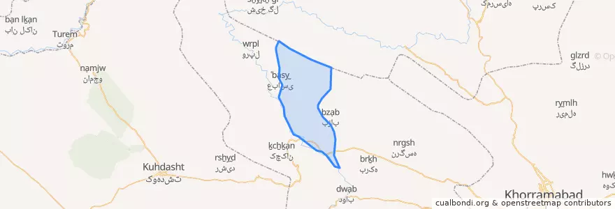 Mapa de ubicacion de تشکن.