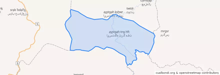 Mapa de ubicacion de تنگ هفت.