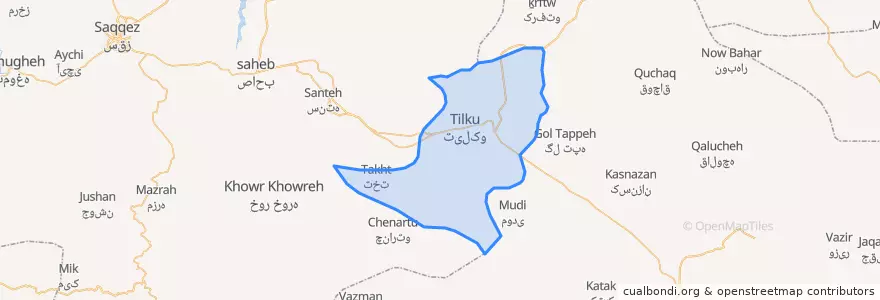 Mapa de ubicacion de تیلکوه.
