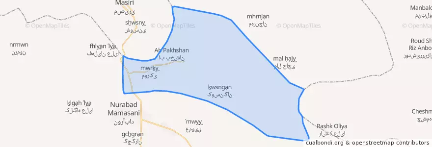 Mapa de ubicacion de دهستان جاوید ماهوری.
