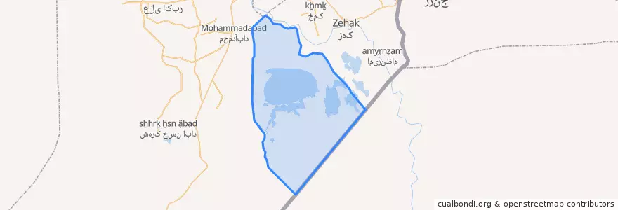 Mapa de ubicacion de جزینک.