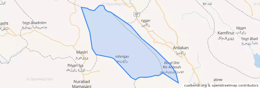 Mapa de ubicacion de دهستان جوزار.