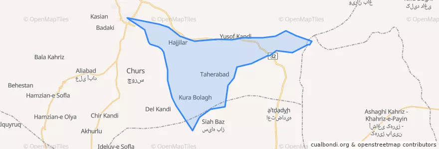 Mapa de ubicacion de حاجیلارجنوبی.