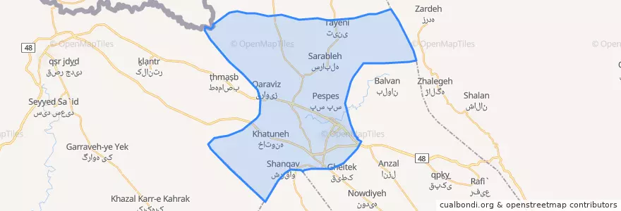 Mapa de ubicacion de حومه سرپل.