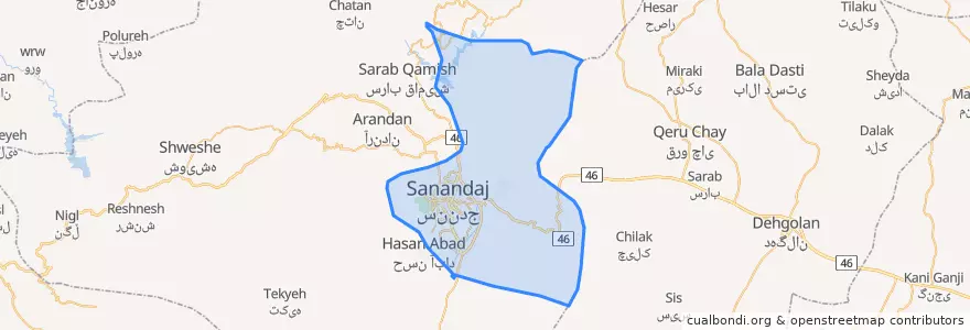 Mapa de ubicacion de حومه.