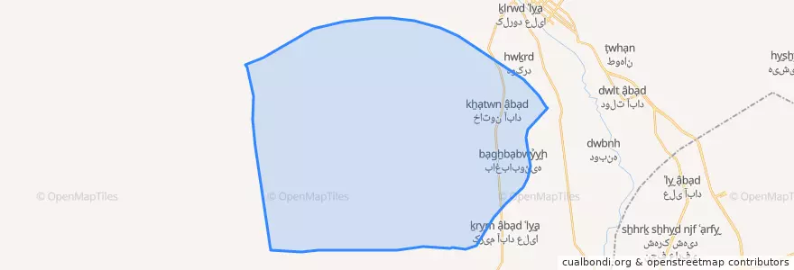 Mapa de ubicacion de خاتون آباد.