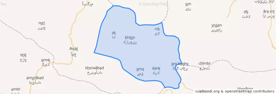 Mapa de ubicacion de خرقان شرقی.