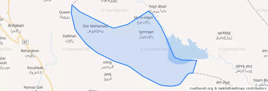 Mapa de ubicacion de دهستان خرم‌مکان.