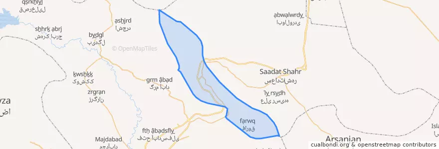 Mapa de ubicacion de دهستان خفرک علیا.