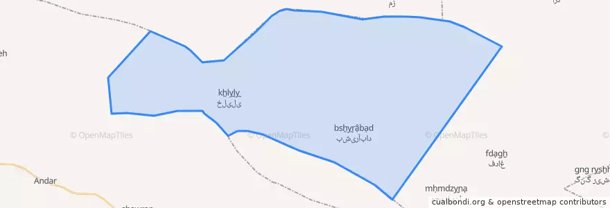 Mapa de ubicacion de دهستان خلیلی.