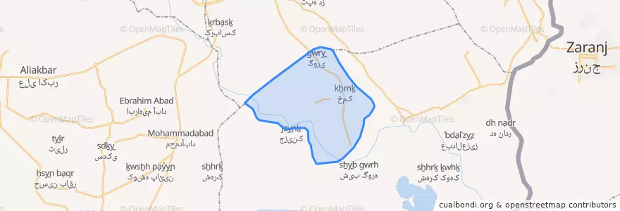 Mapa de ubicacion de خمک.
