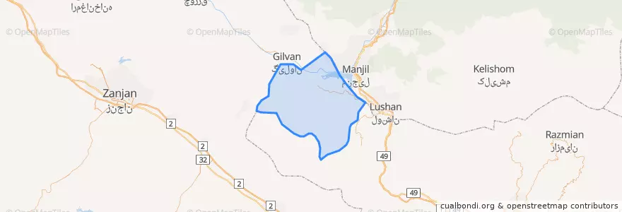 Mapa de ubicacion de خندان.