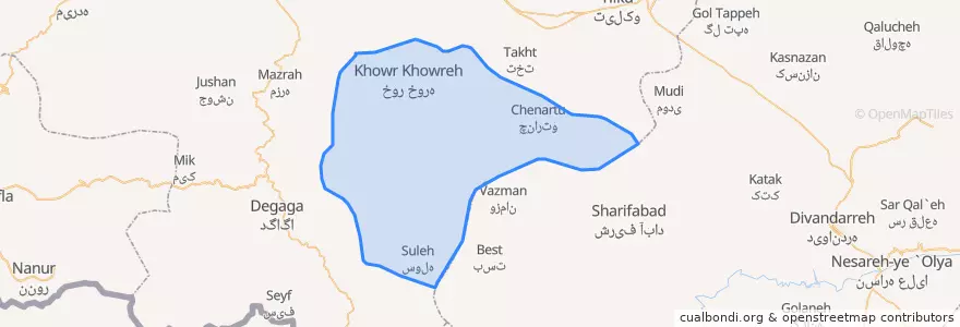 Mapa de ubicacion de خورخوره.