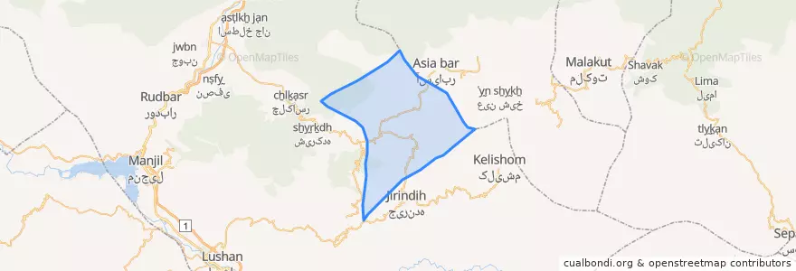 Mapa de ubicacion de خورگام.