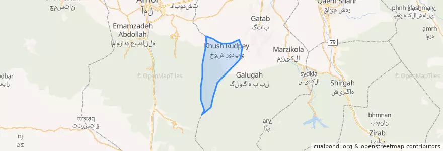 Mapa de ubicacion de خوش رود.