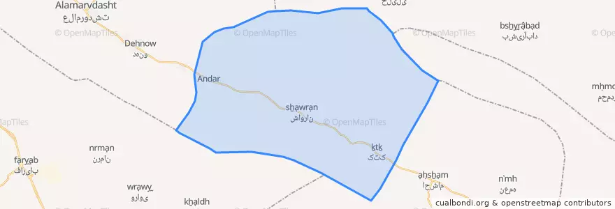 Mapa de ubicacion de دهستان خیرگو.