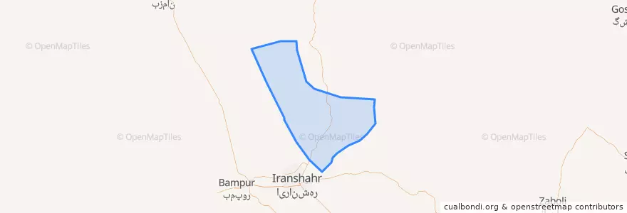 Mapa de ubicacion de دامن.